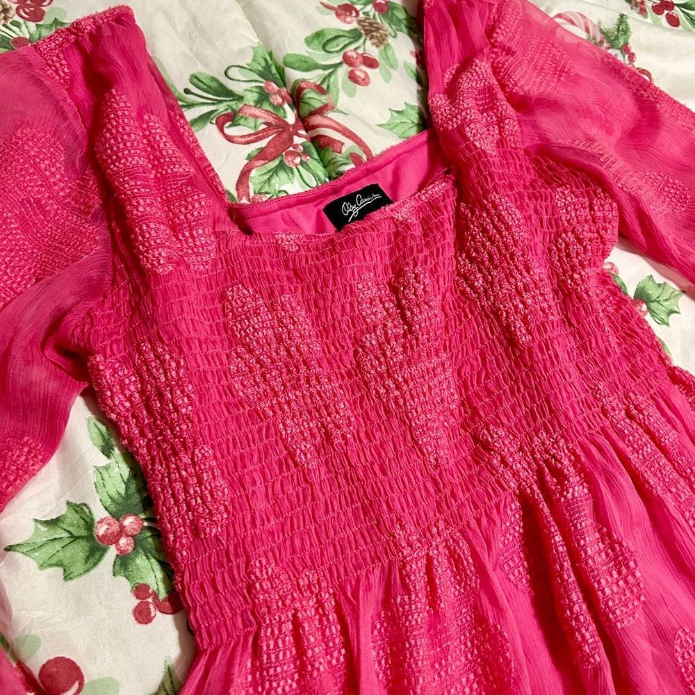 Oleg Cassini Floral Mini Dress - Picture 3 of 5
